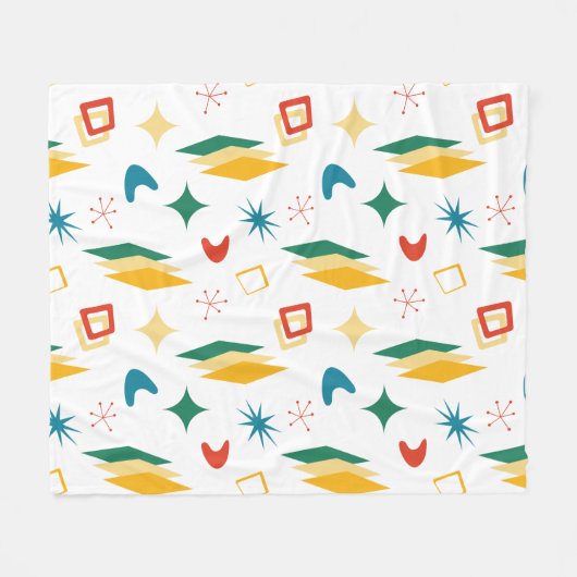 Moderne Formen - Retro-Mod, atomisch, mittelalterl Fleecedecke (Vorderseite (Horizontal))