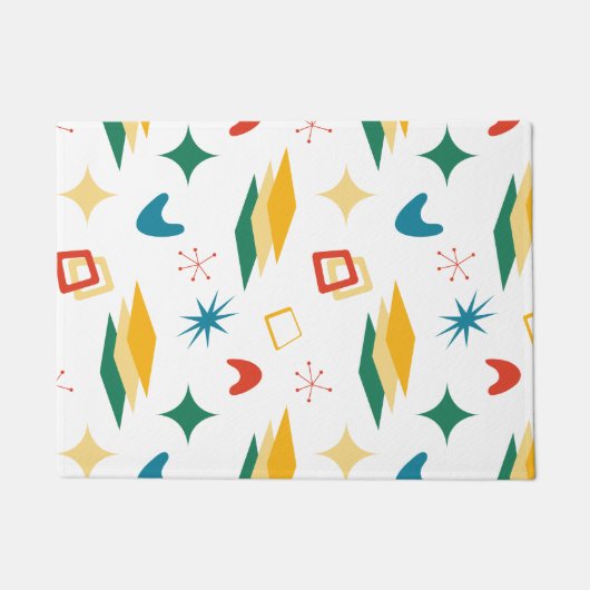 Moderne Formen - Retro-Mod, atomisch, mittelalterl Fußmatte (Vorderseite)