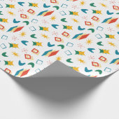 Moderne Formen - Retro-Mod, atomisch, mittelalterl Geschenkpapier (Ecke)