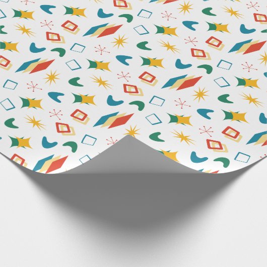 Moderne Formen - Retro-Mod, atomisch, mittelalterl Geschenkpapier (Ecke)