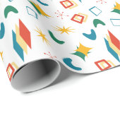 Moderne Formen - Retro-Mod, atomisch, mittelalterl Geschenkpapier (Rolleneckpunkt)