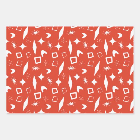Moderne Formen - Retro-Mod, atomisch, mittelalterl Geschenkpapier Set (Vorderseite 2)
