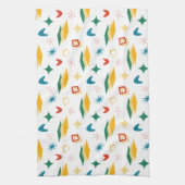 Moderne Formen - Retro-Mod, atomisch, mittelalterl Geschirrtuch (Vertikal)