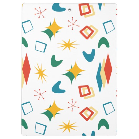 Moderne Formen - Retro-Mod, atomisch, mittelalterl Klemmbrett (Rückseite)