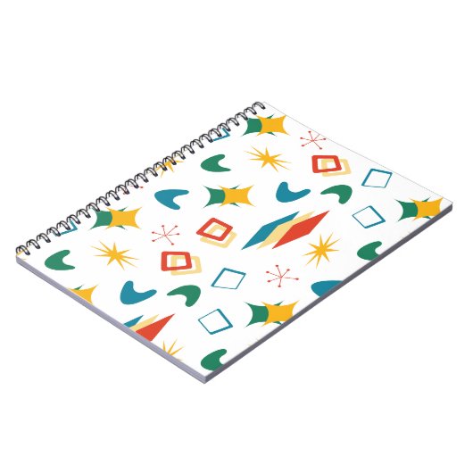 Moderne Formen - Retro-Mod, atomisch, mittelalterl Notizblock (Linke Seite)