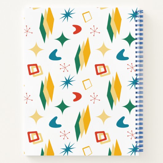 Moderne Formen - Retro-Mod, atomisch, mittelalterl Notizblock (Rückseite)