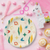 Moderne Formen - Retro-Mod, atomisch, mittelalterl Pappteller (Party)