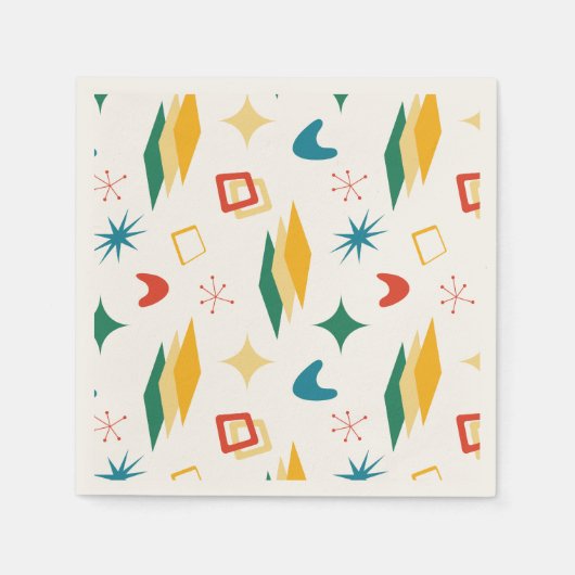 Moderne Formen - Retro-Mod, atomisch, mittelalterl Serviette (Vorderseite)