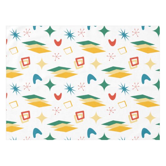 Moderne Formen - Retro-Mod, atomisch, mittelalterl Tischdecke (Vorderseite (Horizontal))