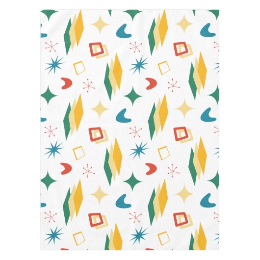 Moderne Formen - Retro-Mod, atomisch, mittelalterl Tischdecke (Vorderseite)