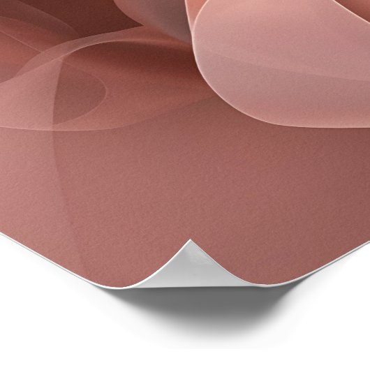 Moderne Formen Terracotta Rosa Poster (Ecke)