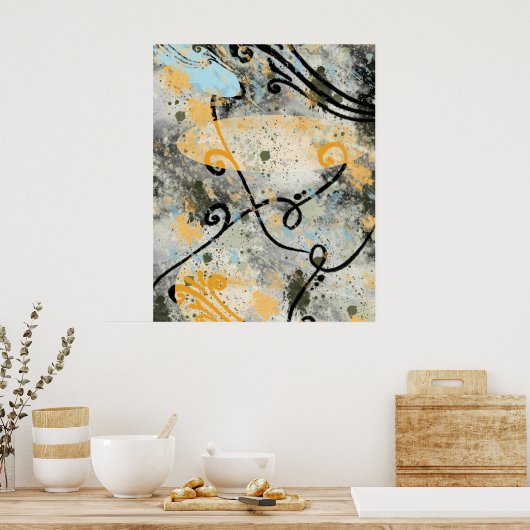 Moderne Formen und Farben Poster (Küche)