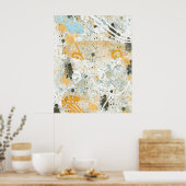 Moderne Formen und Farben Poster (Küche)