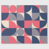 Moderne Formen und geometrische nahtlose Muster in Geschenkpapier (Flach)