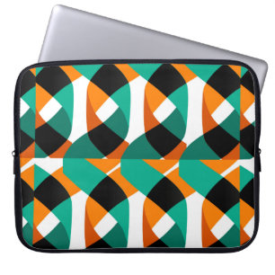 Moderne Formen und geometrische nahtlose Muster in Laptopschutzhülle