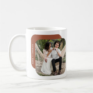 Moderne Formen - zwei Foto-Hochzeitstag neu Kaffeetasse