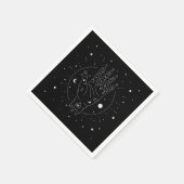 Moderne Fortune Teller Palmistry Mystic Serviette (Ecke)