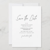 Moderne Foto-Abiturfeier Save The Date (Rückseite)