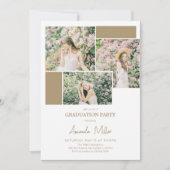 Moderne Foto Abschluss Ankündigung Einladung (Vorderseite)