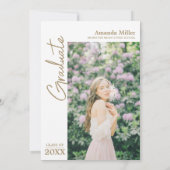 Moderne Foto Abschluss Ankündigung Einladung (Rückseite)