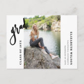 Moderne Foto Abschluss Ankündigung Postkarte (Vorderseite)