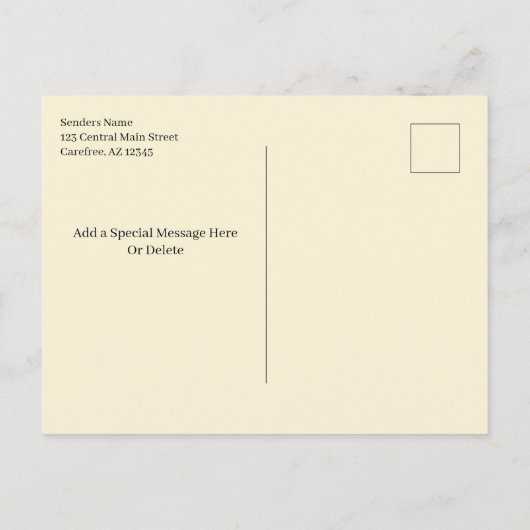 Moderne Foto Abschluss Ankündigung Postkarte (Rückseite)