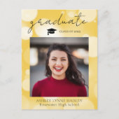 Moderne Foto Abschluss Ankündigung Postkarte (Vorderseite)