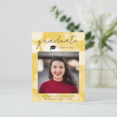 Moderne Foto Abschluss Ankündigung Postkarte (Stehend Vorderseite)