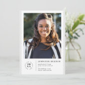 Moderne Foto Abschluss Announction Card Einladung (Stehend Vorderseite)