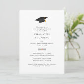 Moderne Foto Abschluss Class of 2025 Party Einladung (Stehend Vorderseite)