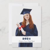 Moderne Foto Abschluss Einladung - jedes Jahr (Rückseite)