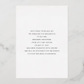 Moderne Foto Abschluss Gold Foil Ankündigung (Rückseite)