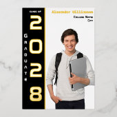 Moderne Foto Abschluss Gold Foil Ankündigung (Vorderseite)