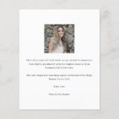 Moderne Foto-Abschluss-Karte mit Pinselstrich (Rückseite)