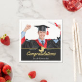 Moderne Foto Abschluss-Klasse 2022 Serviette (Beispiel)