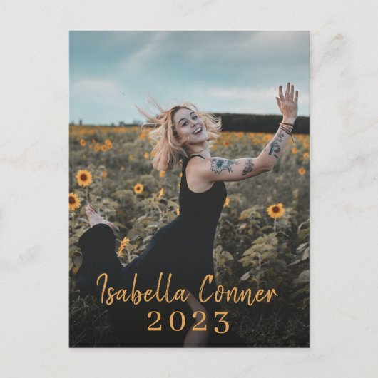 Moderne Foto Abschluss-Klasse 2023 Ankündigung (Vorderseite)