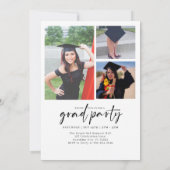 Moderne Foto Abschluss-Klasse 2025 Einladung (Rückseite)