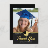 Moderne Foto Abschluss-Klasse von 2022 Vielen Dank Dankeskarte (Vorne/Hinten)