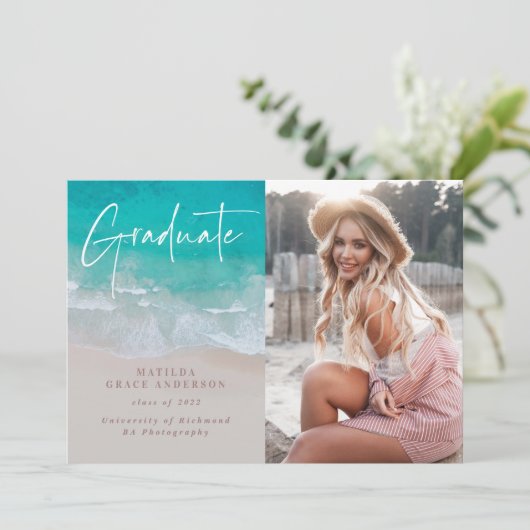 Moderne Foto Abschluss Ocean Beach Skripte (Stehend Vorderseite)