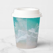 Moderne Foto Abschluss Ocean Beach Skripte  Pappbecher (Rechts)