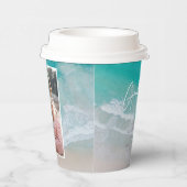 Moderne Foto Abschluss Ocean Beach Skripte Pappbecher (Rechts)