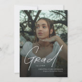 Moderne Foto-Abschlussanzeige der High School Ankündigung (Vorderseite)