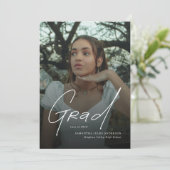 Moderne Foto-Abschlussanzeige der High School Ankündigung (Stehend Vorderseite)