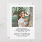 Moderne Foto-Abschlussanzeige der High School Ankündigung (Rückseite)