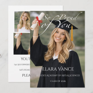 Moderne Foto-Abschlussfeier, Minimale Redaktion Ankündigung