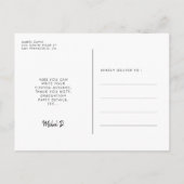 Moderne Foto-Abschlussfeier Postkarte (Rückseite)