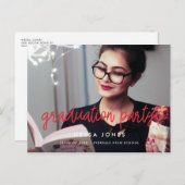 Moderne Foto-Abschlussfeier Postkarte (Vorne/Hinten)