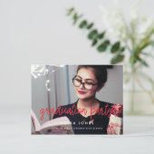 Moderne Foto-Abschlussfeier Postkarte (Stehend Vorderseite)