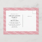 Moderne Foto-Ankündigung + Party einladen Einladungspostkarte (Rückseite)