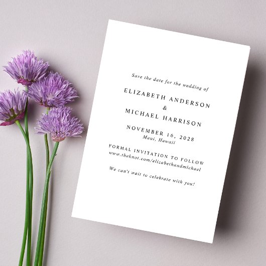 Moderne Foto Arch Hochzeit in Urlaubsort Save The Date